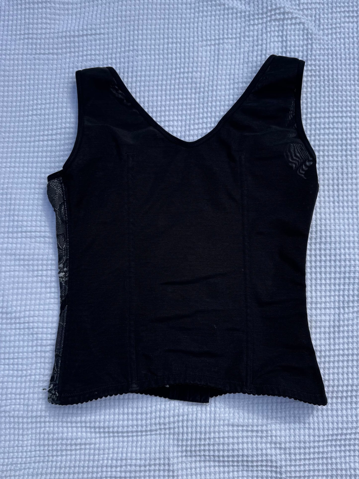 Beautiful Black/Silver Lace Corset | Size 4-6