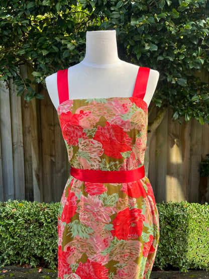 Andrea Moore Floral Midi Dress | Size 12