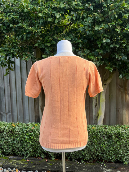 Orange Knitted Top | Size Small