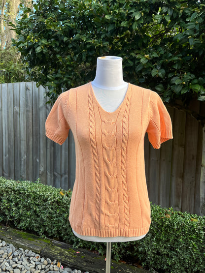 Orange Knitted Top | Size Small