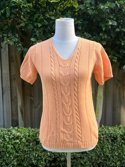 Orange Knitted Top | Size Small