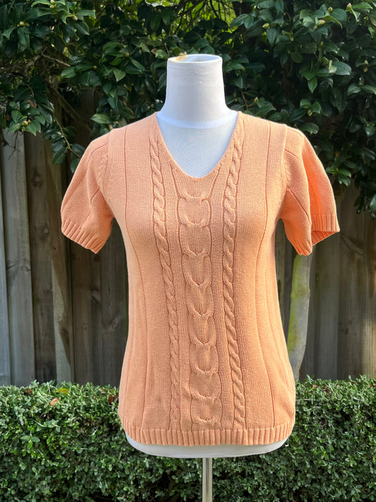 Orange Knitted Top | Size Small
