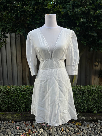 White Baby Doll Mini Dress | Size 8