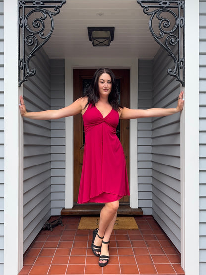 Pink Floaty Midi Dress | Size Small