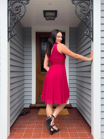 Pink Floaty Midi Dress | Size Small