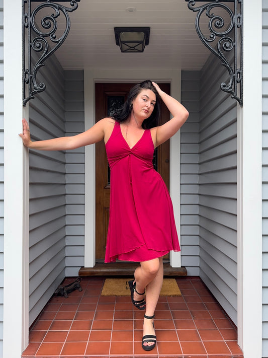 Pink Floaty Midi Dress | Size Small