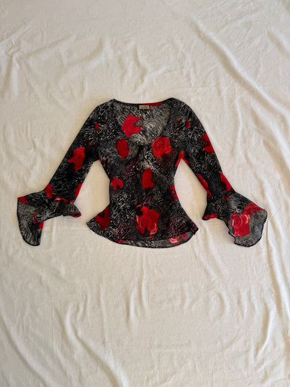 Floral Sheer Blouse | Size 8