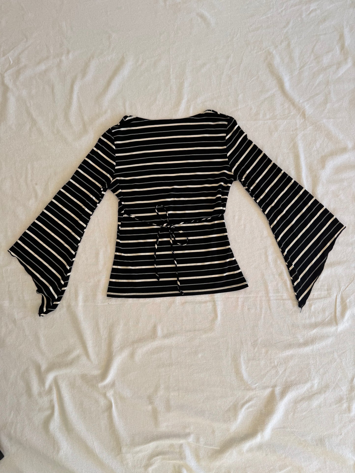 Striped Tie-Up Blouse | Size 10-12