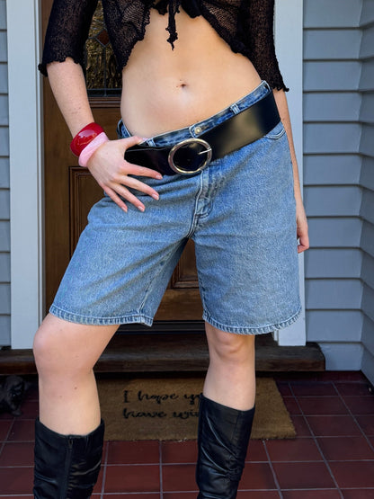 Vintage Black Belt | Size 12-14