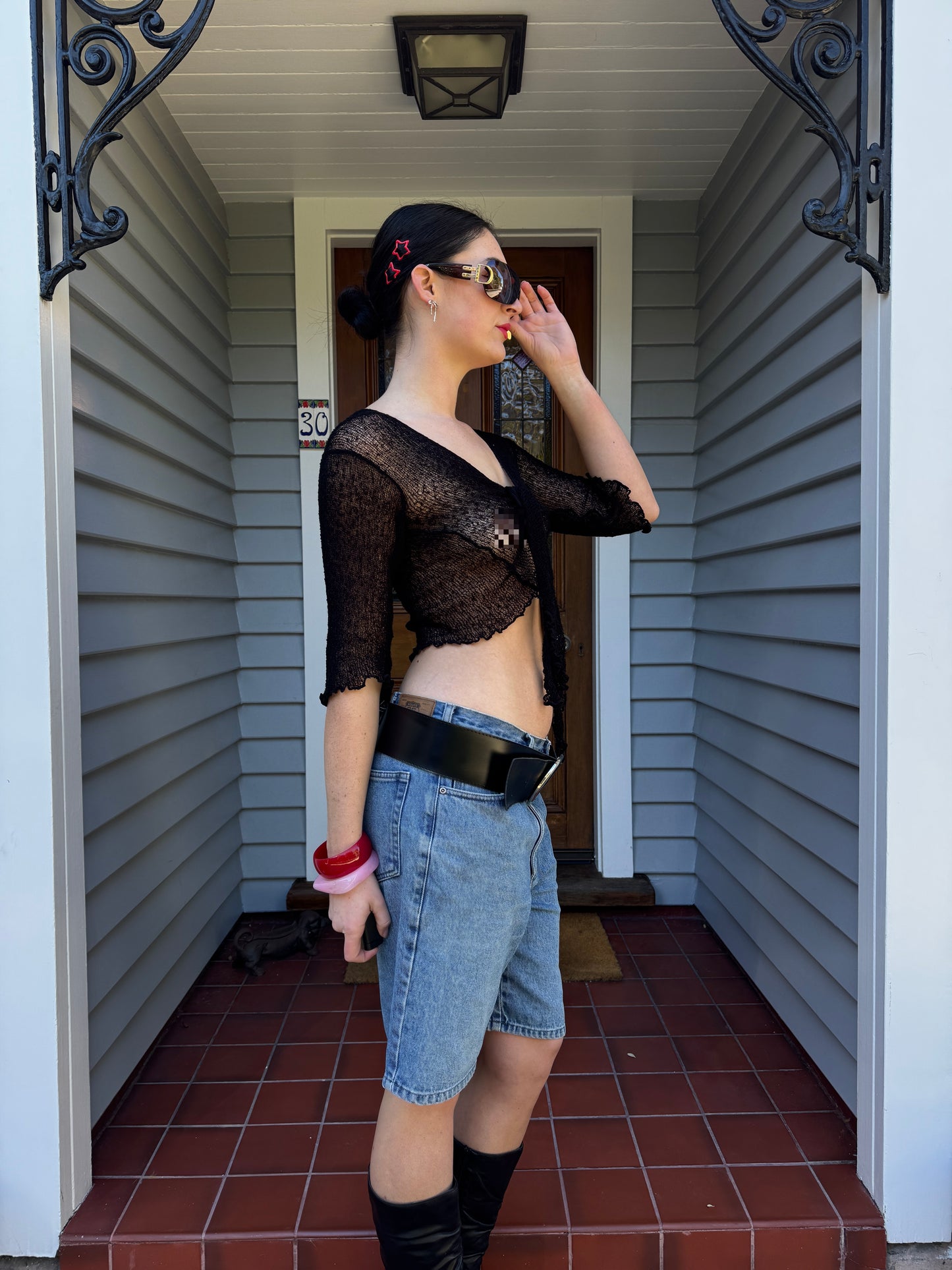 Sheer Tie-Up Blouse | OSFM