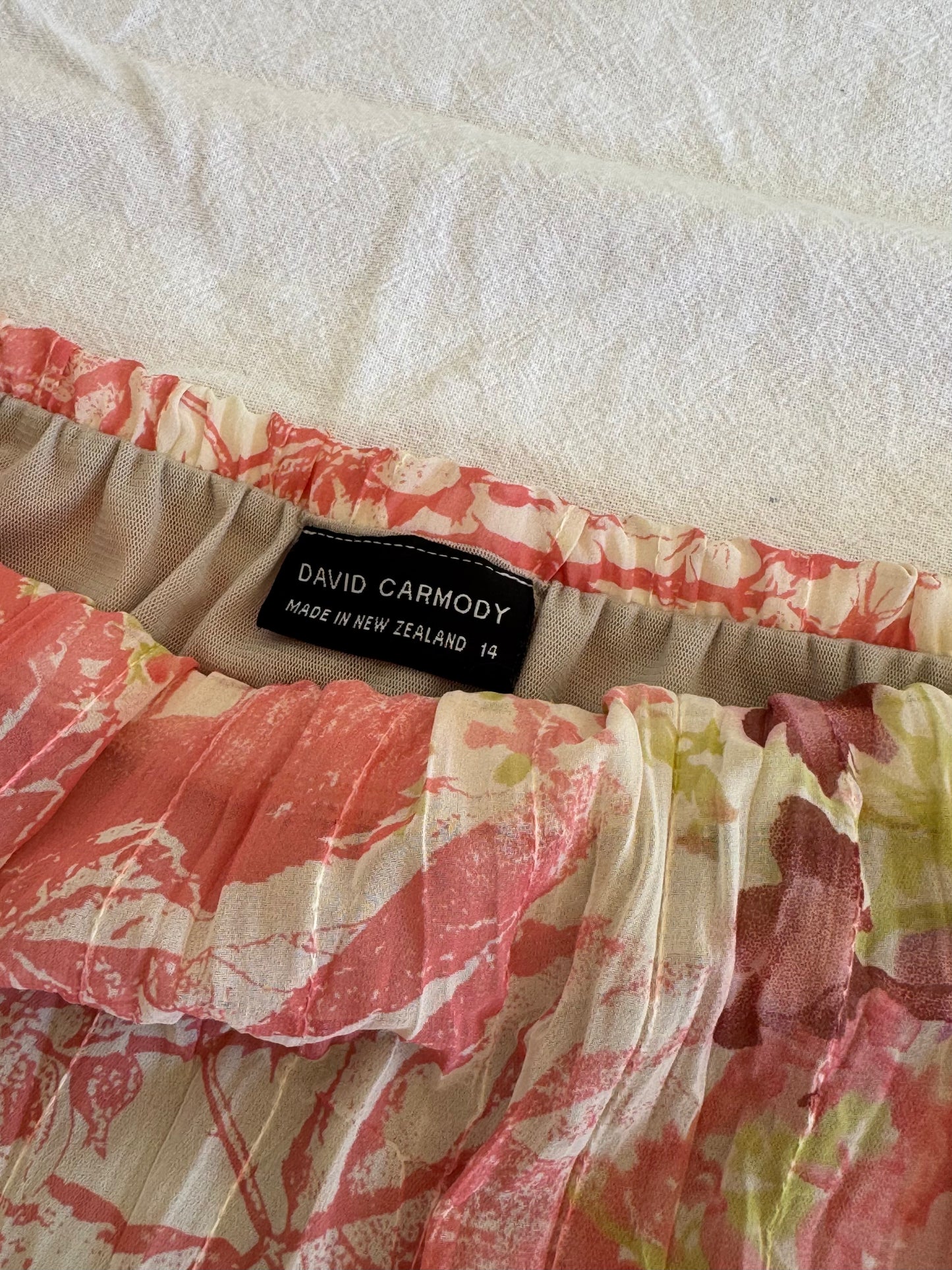 NZ Made Floral Midi Skirt | Size 12-14