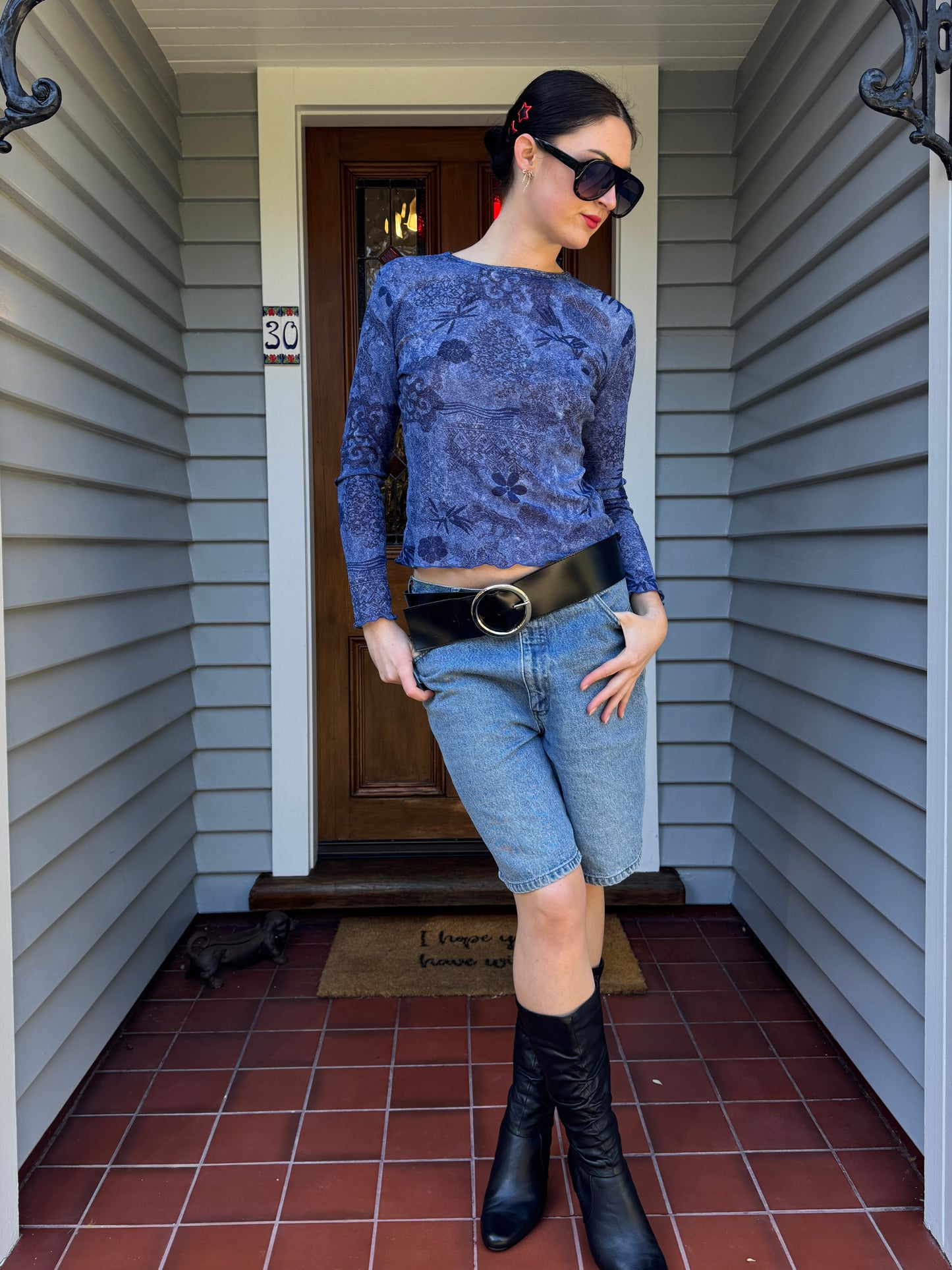 Blue Mesh Longsleeve | Size M