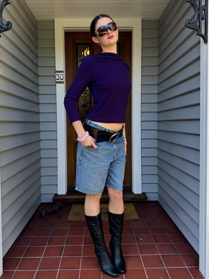 Vintage Purple 3/4 Sleeve Top | Size 10