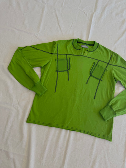 Green Exposed Stitch Long Sleeve | Size 10