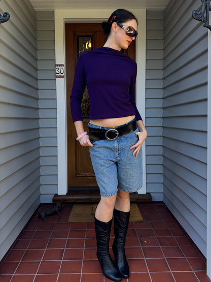 Vintage Purple 3/4 Sleeve Top | Size 10