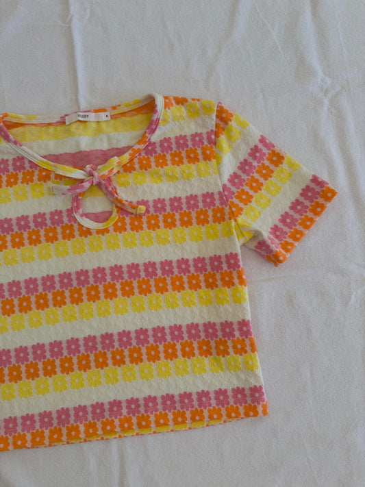 Ruby Flower Crop-Top | Size 8