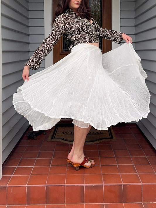 White Maxi Skirt | Size 12-14