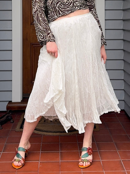 White Maxi Skirt | Size 12-14