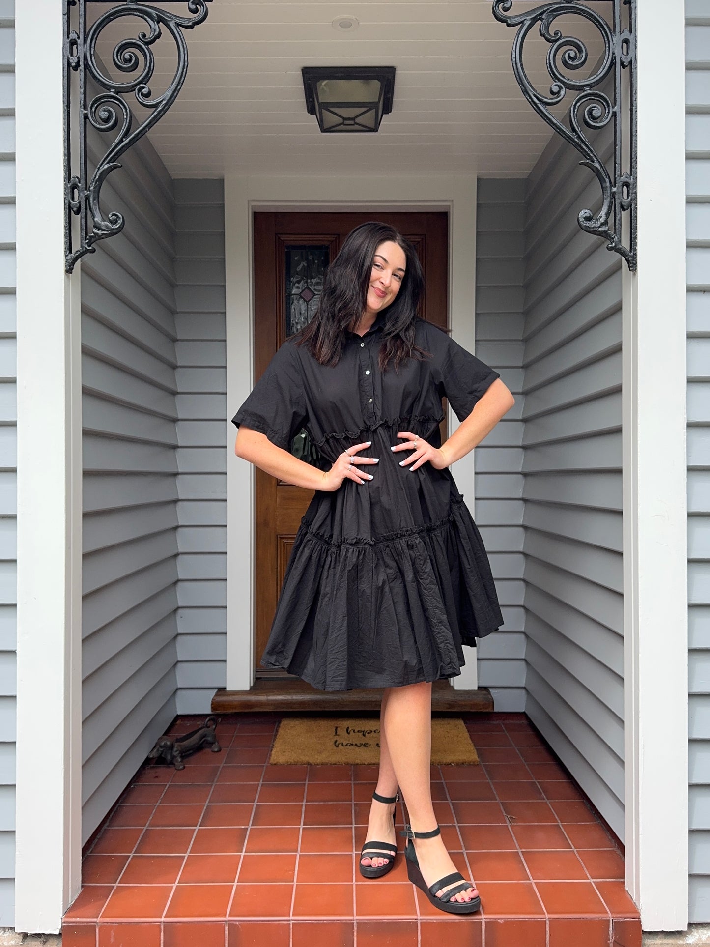 Kowtow Black Midi Dress | Size Large