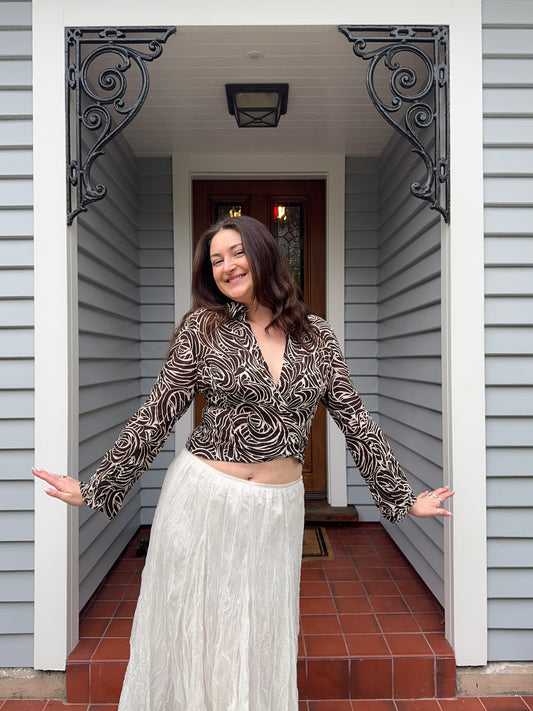 Floral Wrap Blouse | Size UK 14