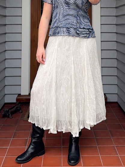 White Maxi Skirt | Size 12-14