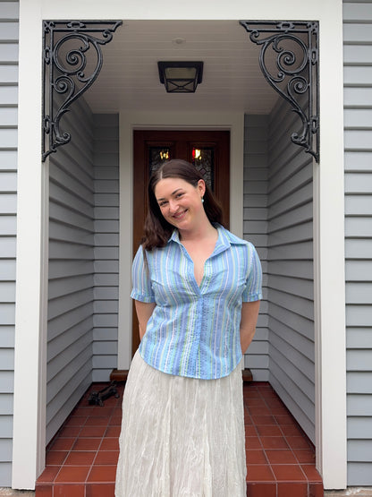 Striped Button-Up Shirt | Size 12
