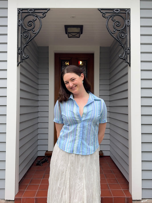 Striped Button-Up Shirt | Size 12