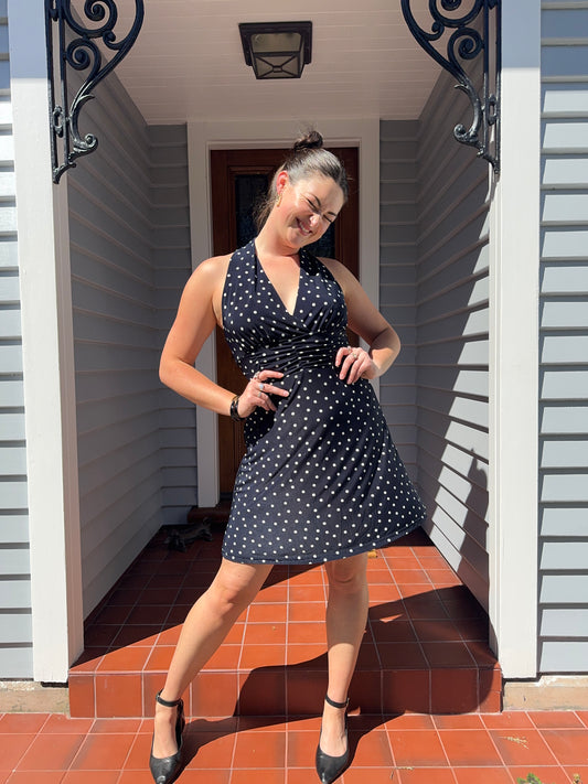 Cute Polka Dot Mini Dress | Size Small