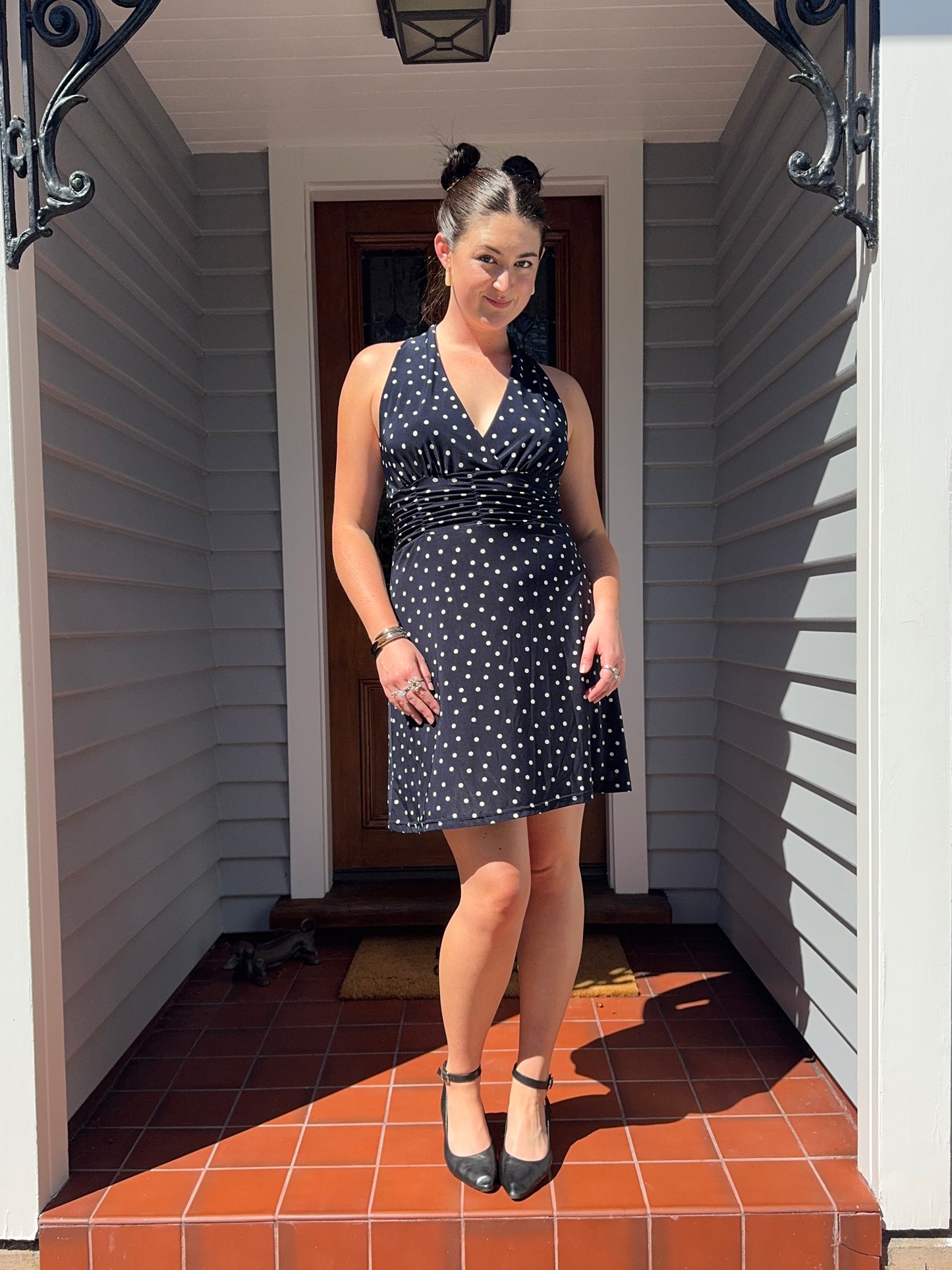 Cute Polka Dot Mini Dress | Size Small