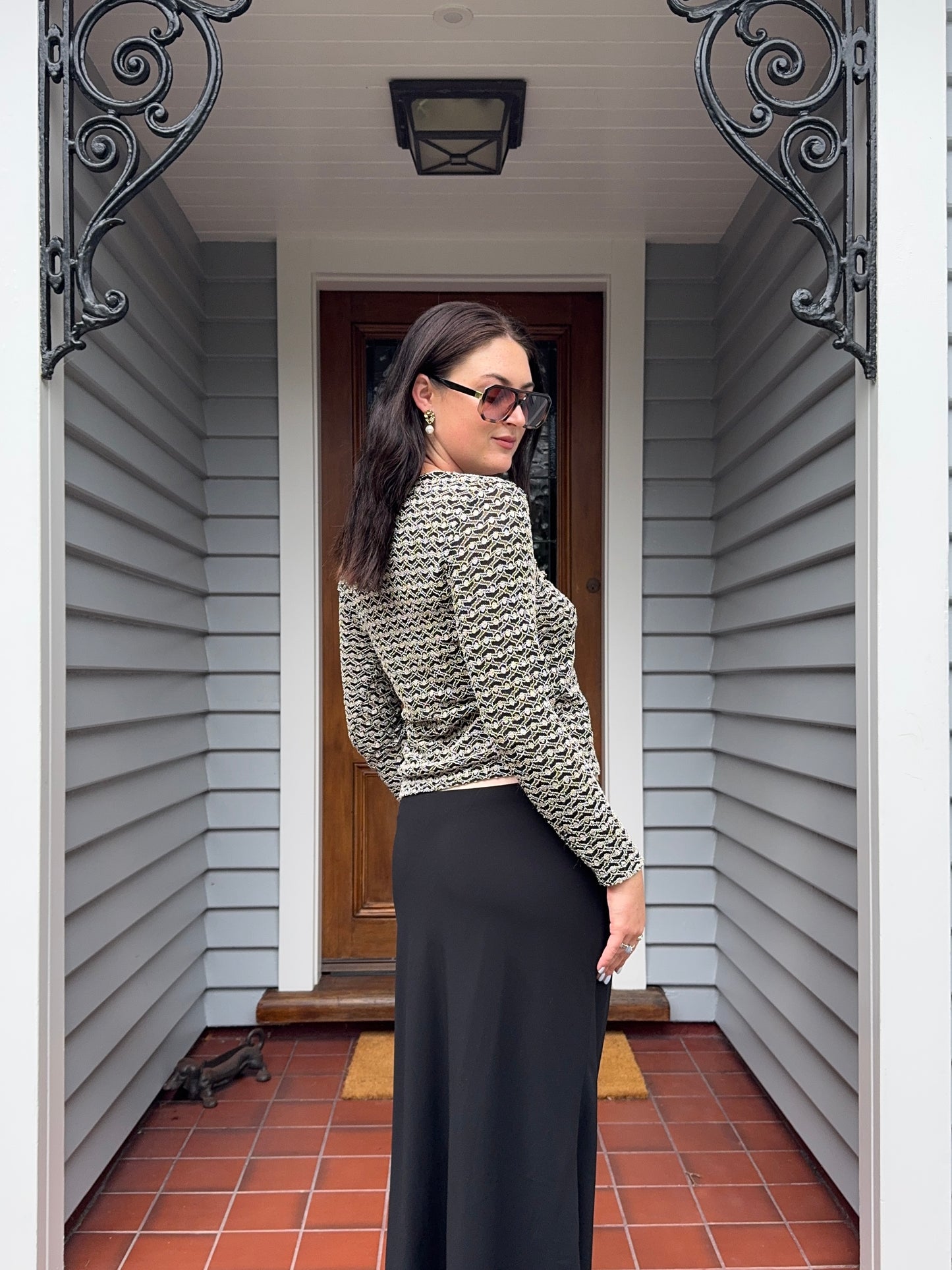 Funky Crochet Longsleeve | Size Large