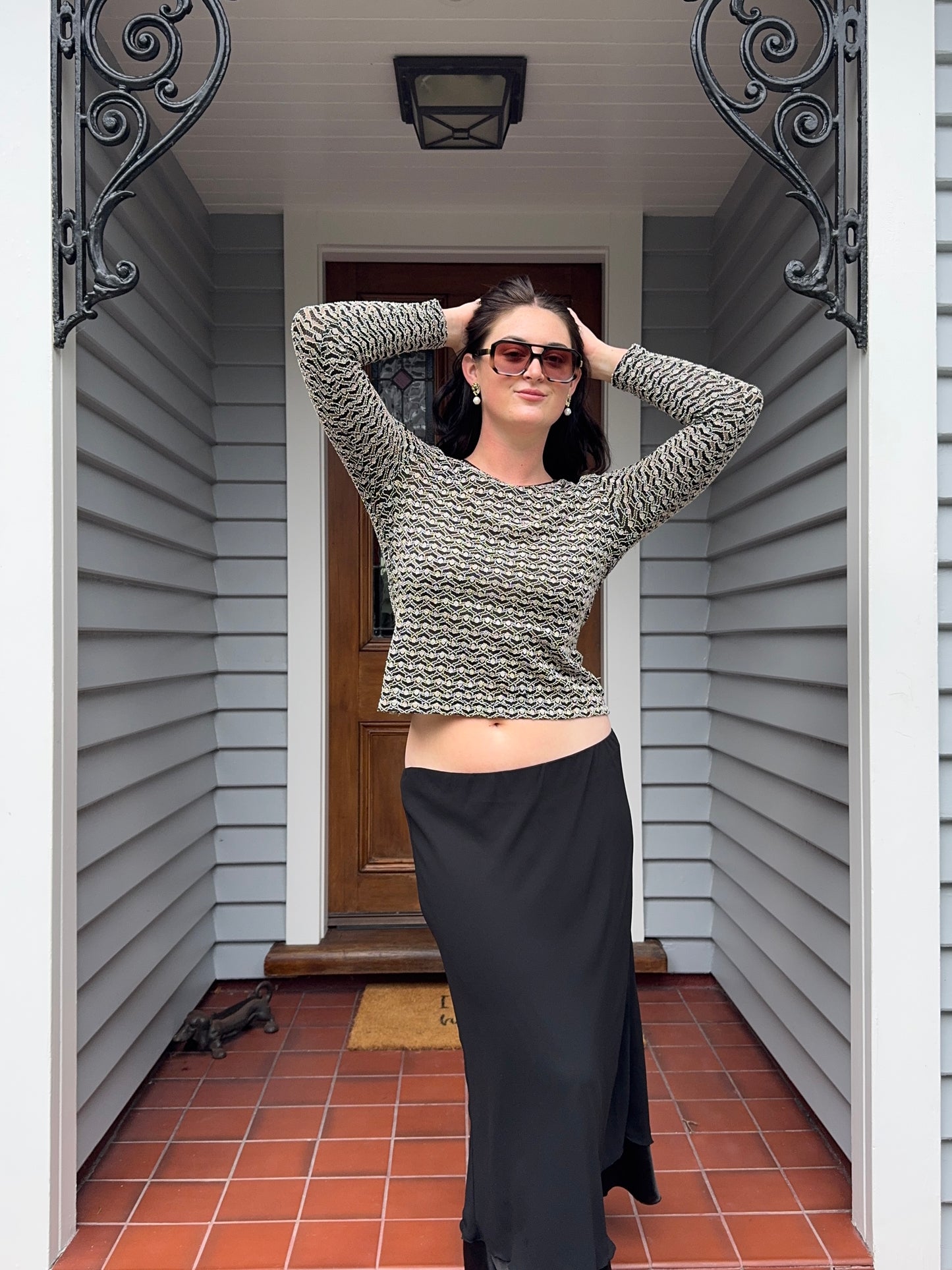 Funky Crochet Longsleeve | Size Large