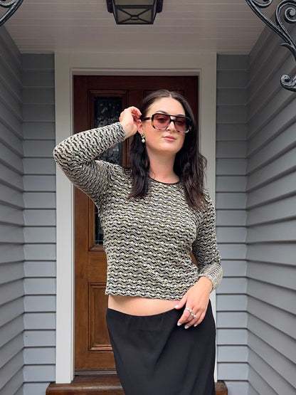 Funky Crochet Longsleeve | Size Large