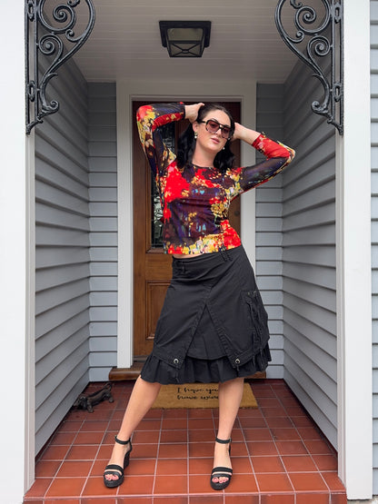 Funky Patterned Long Sleeve | Size Small