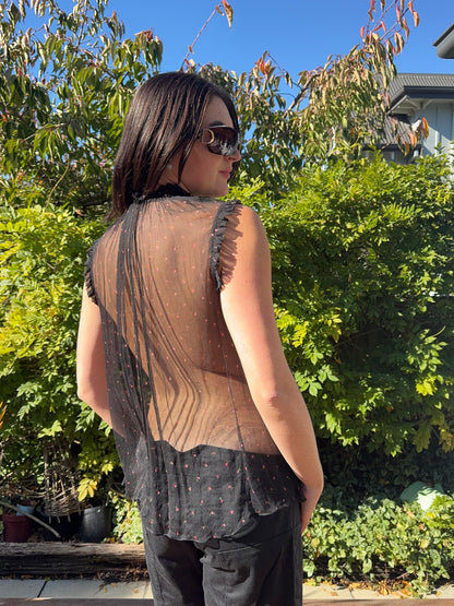 Zimmermann Silk Sheer Floral Blouse | Size 8-12
