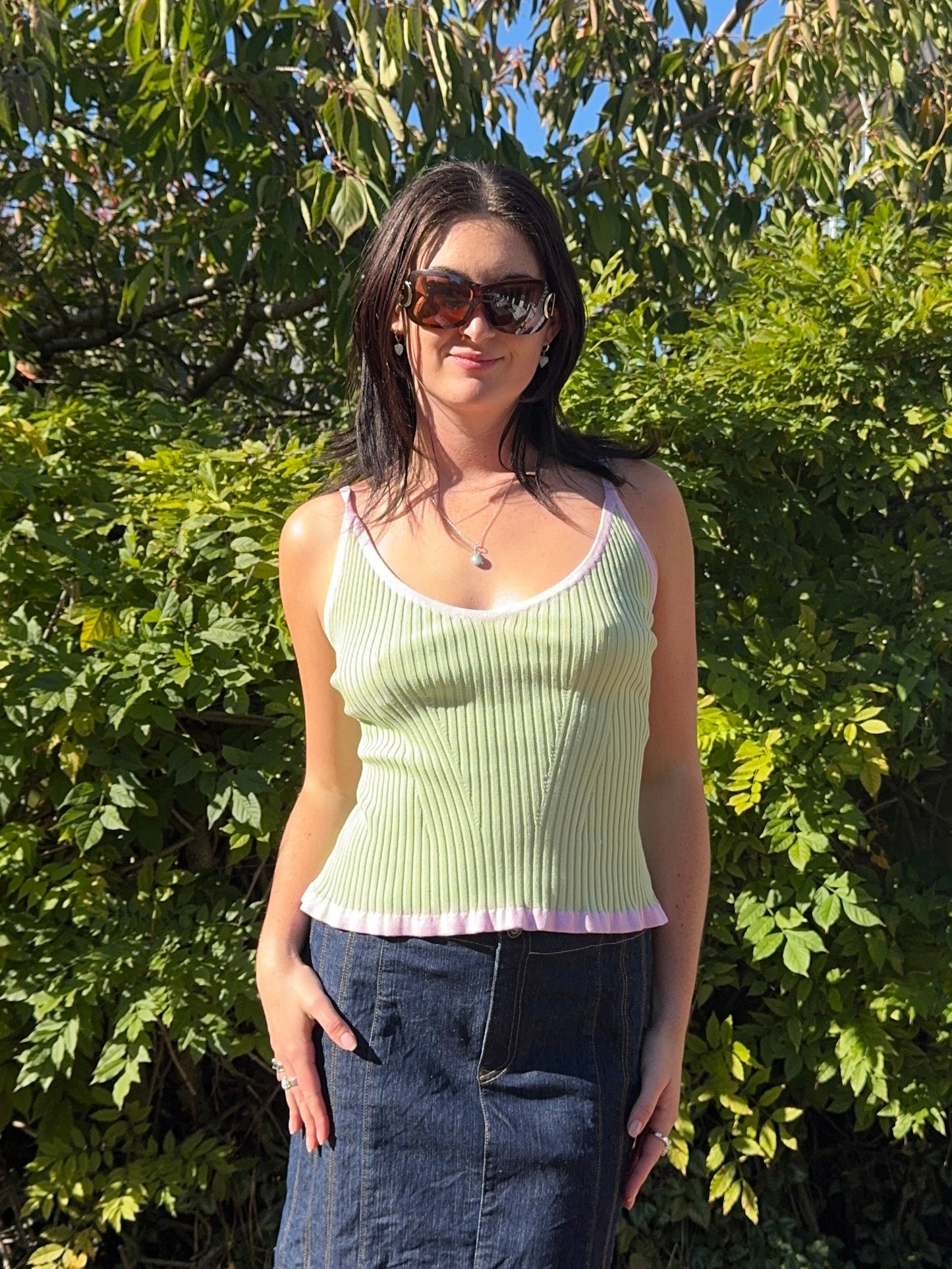 Ruby Green + Pink Cami | Size 10