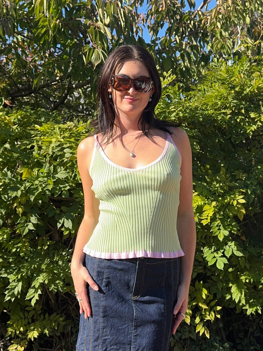 Ruby Green + Pink Cami | Size 10