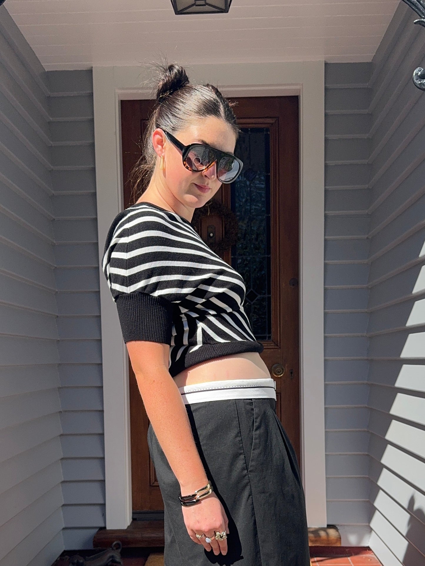 Asymmetric Striped Top | Size 10-12