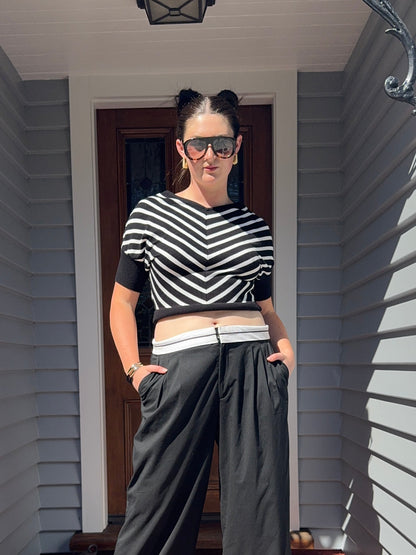 Asymmetric Striped Top | Size 10-12