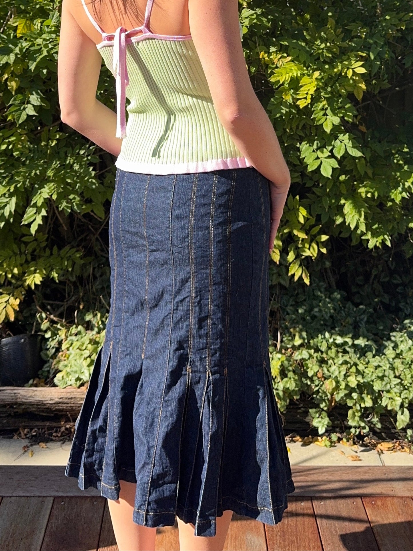 Y2k Denim Midi Skirt | Size 12/14