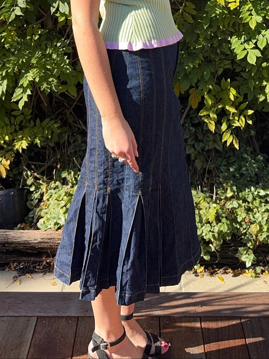 Y2k Denim Midi Skirt | Size 12/14