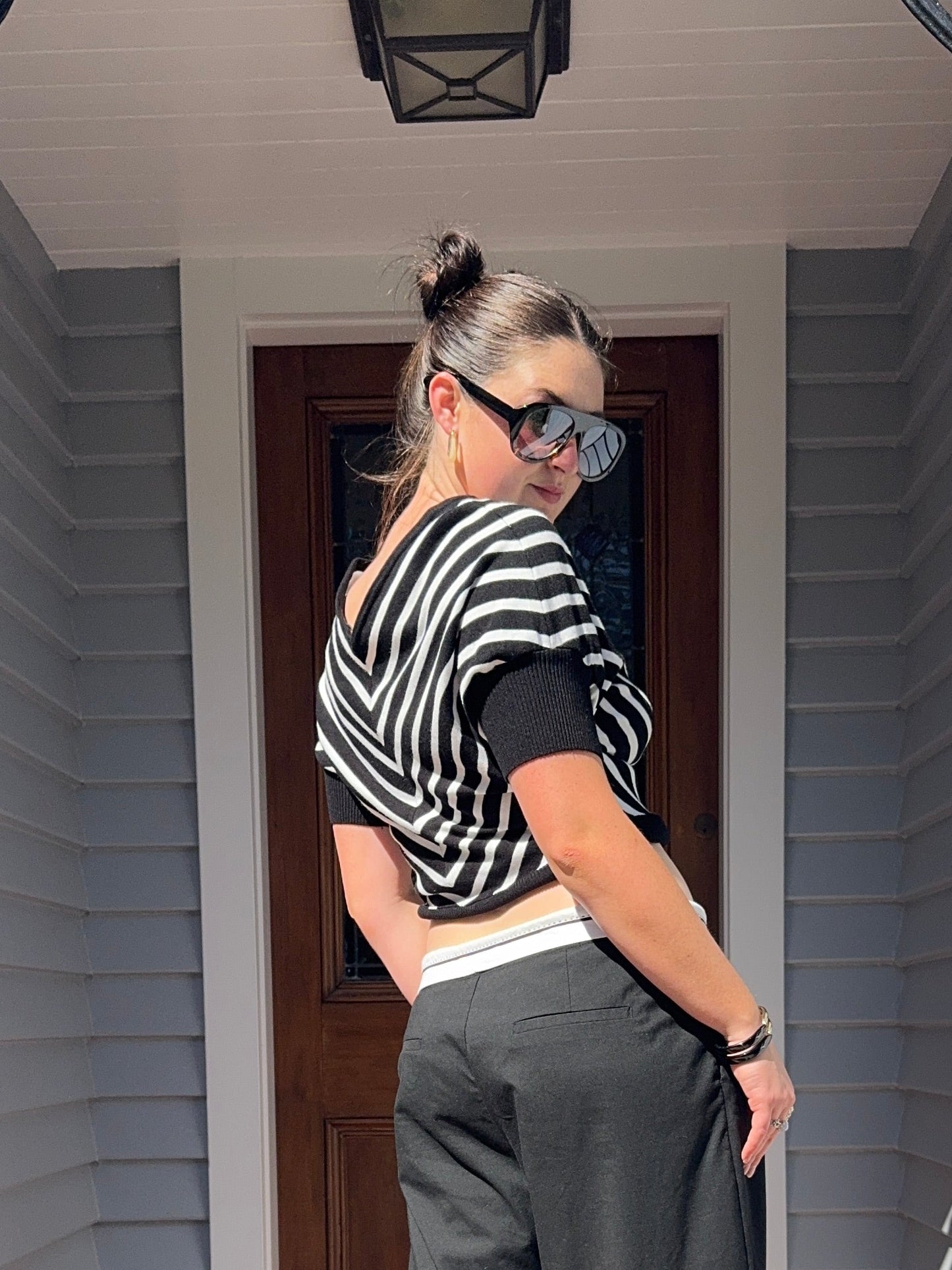 Asymmetric Striped Top | Size 10-12