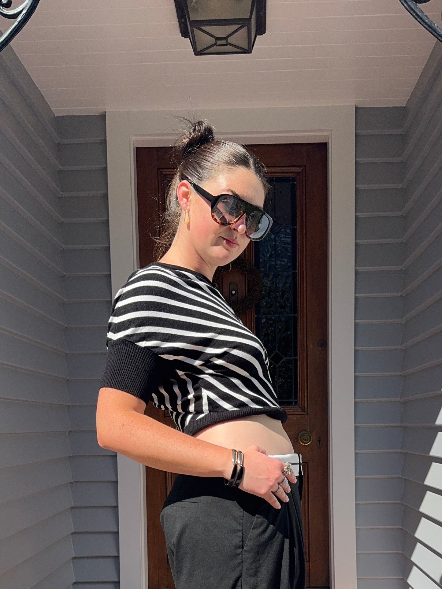 Asymmetric Striped Top | Size 10-12