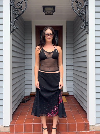 Sheer Lace Singlet | Size 8-10