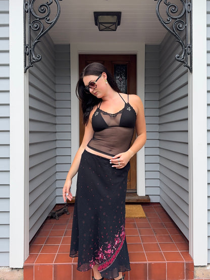 Sheer Lace Singlet | Size 8-10