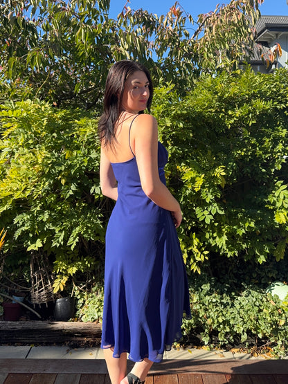 Beautiful Blue Y2k Midi Dress | Size 10