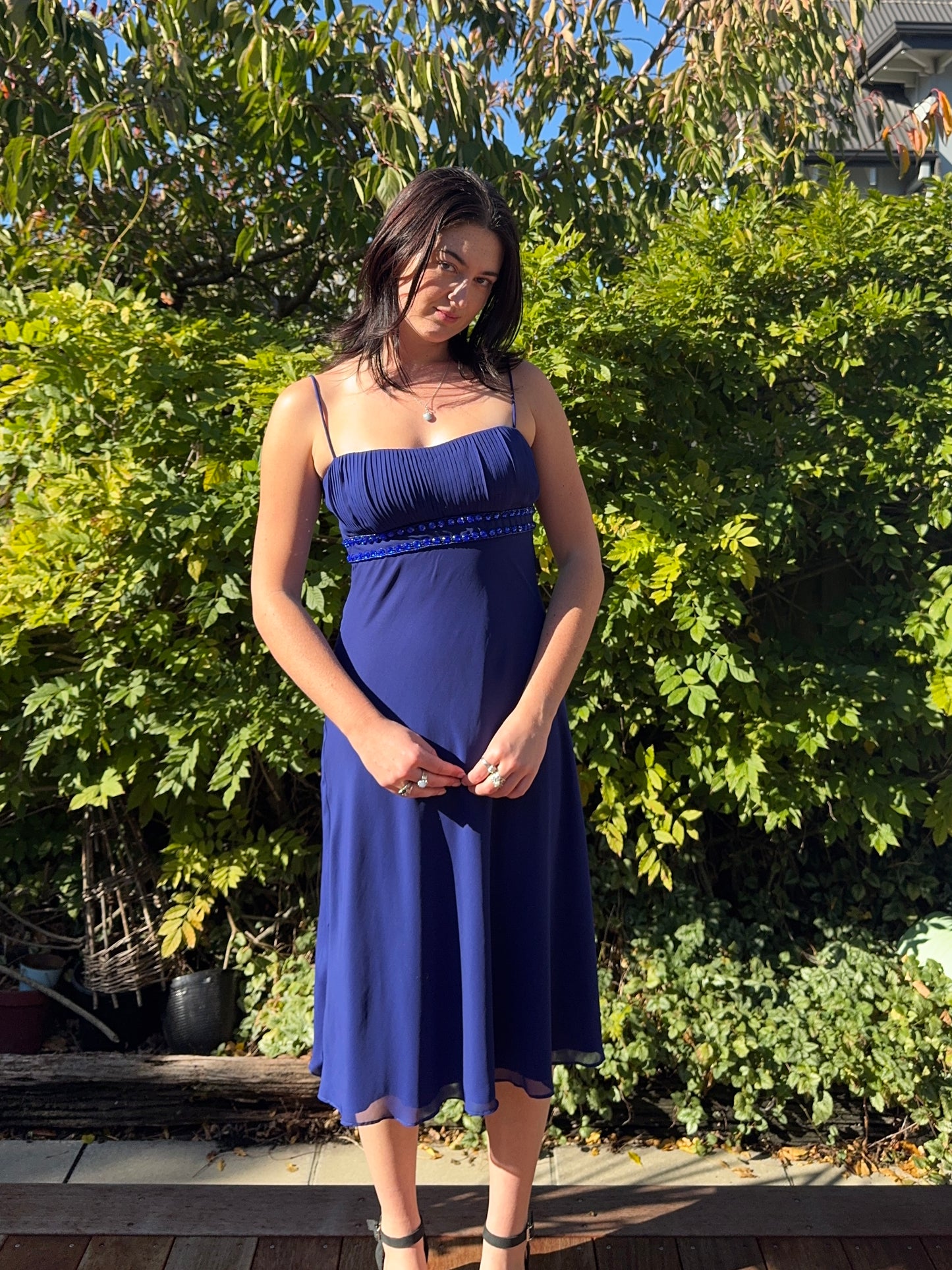 Beautiful Blue Y2k Midi Dress | Size 10