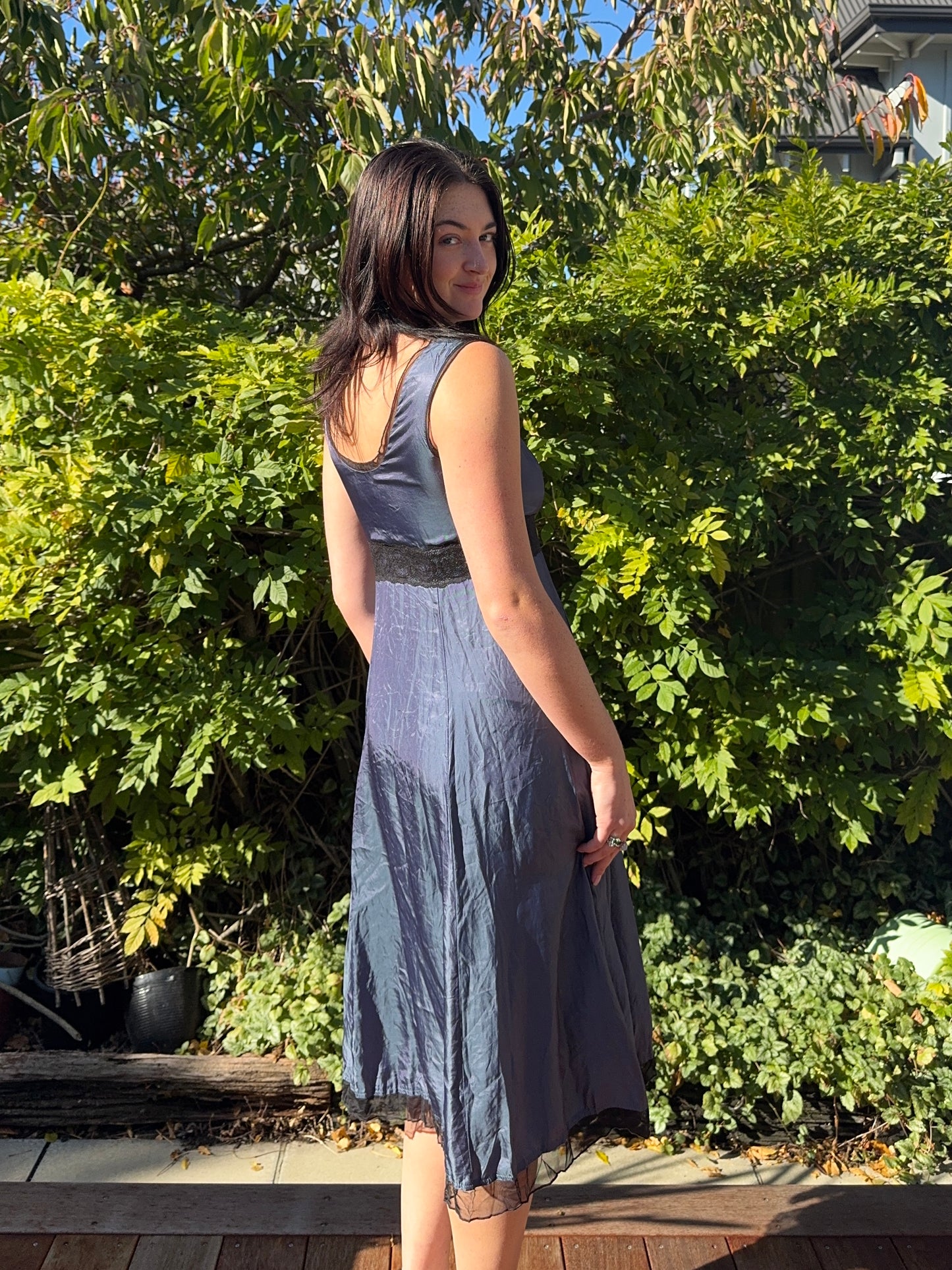 NZ Vintage Lace Midi Dress | Size 10