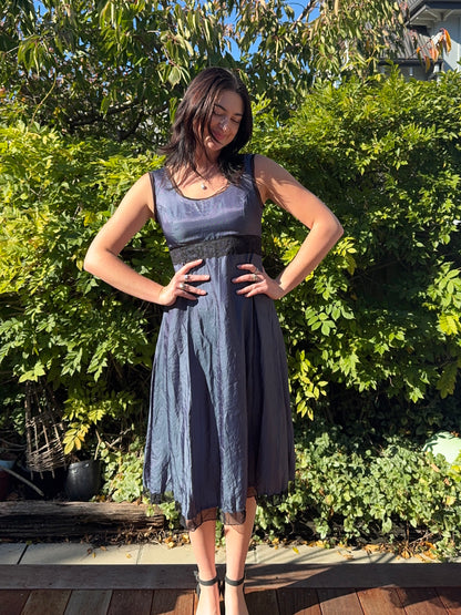 NZ Vintage Lace Midi Dress | Size 10