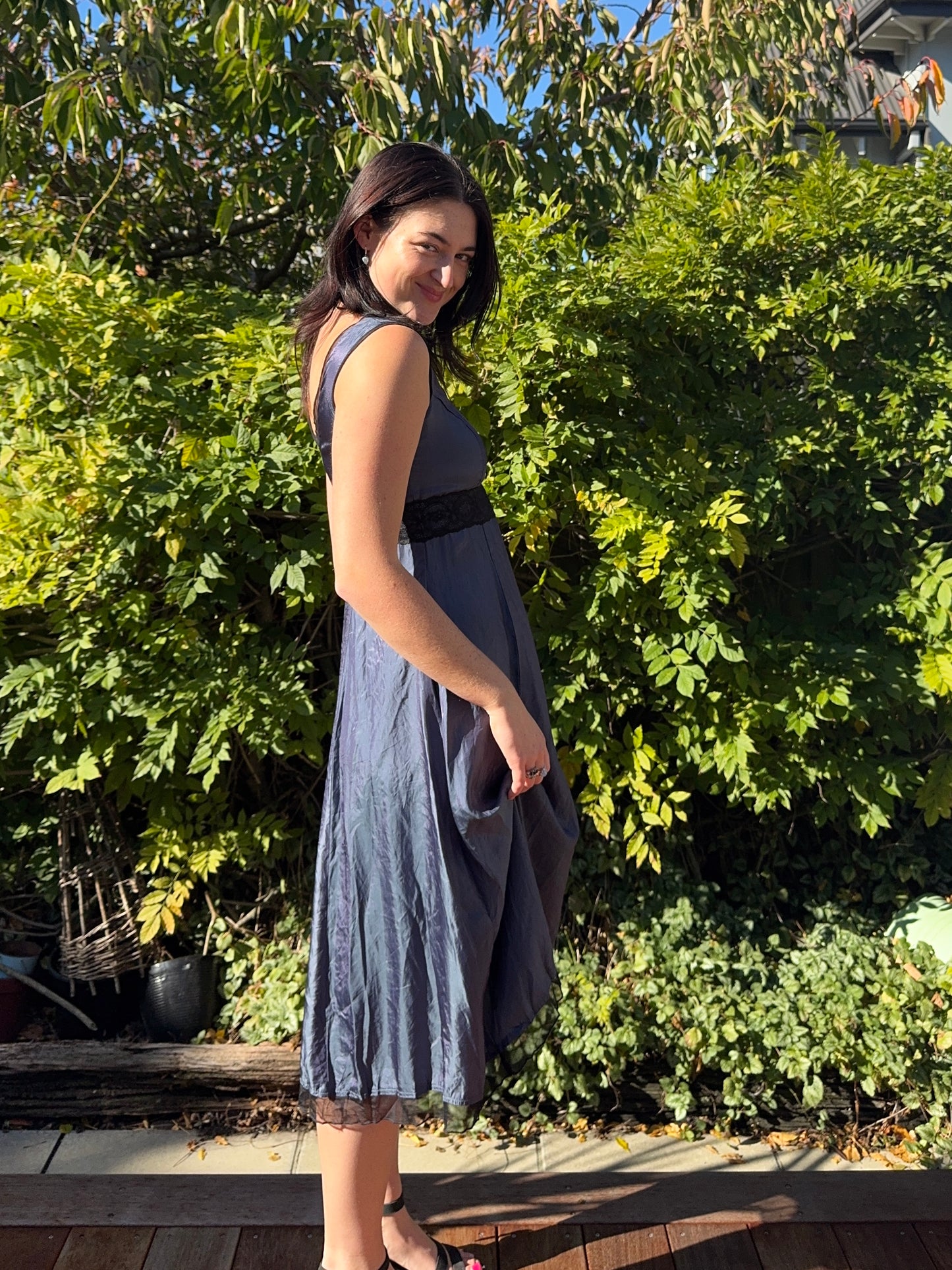 NZ Vintage Lace Midi Dress | Size 10
