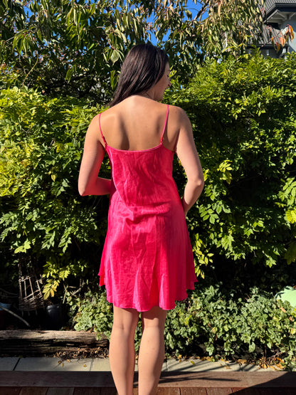 Vintage Pink Slip Dress | Size 12
